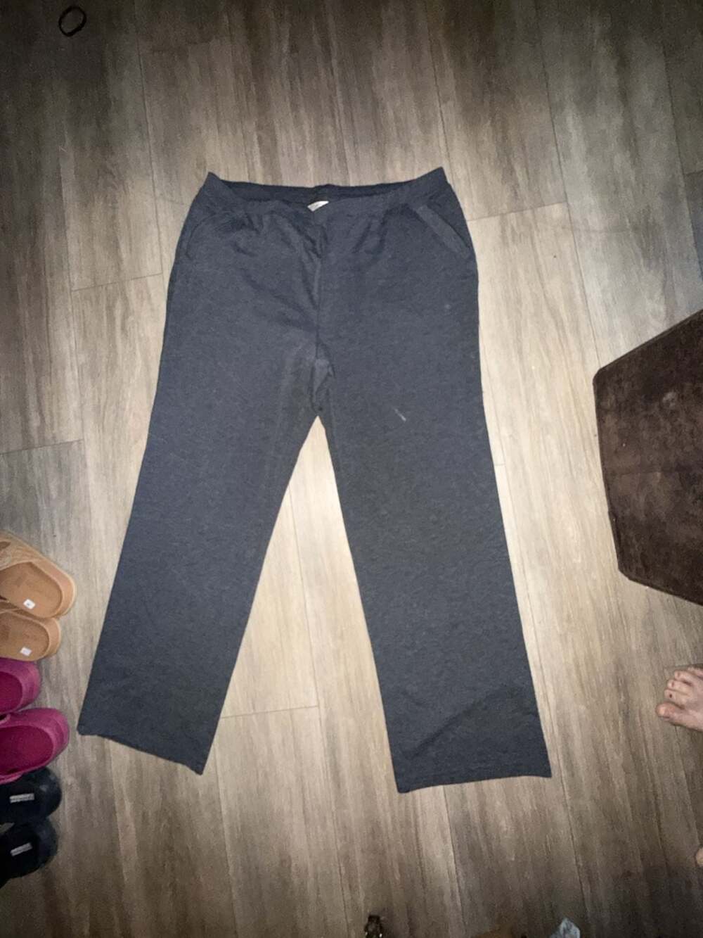Liz Claiborne New York Dark Gray Knit Casual Lounge Pants Size 1X